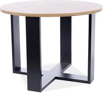 Kavos staliukas EGOADWC, ąžuolo sp./juoda sp., 65 cm x 65 cm x 5 cm