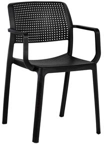 Kėdžių rinkinys Home4you, juoda sp., 54 cm x 56 cm x 85.5 cm, 4 vnt.
