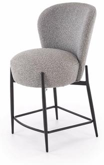 Baro kėdė H126, matinė, pilka, 57 cm x 61 cm x 95 cm