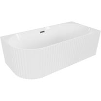 Vonia su sienele, laisvai pastatoma Mexen Gia Right, 170 cm x 80 cm x 58 cm, ovalas, balta sp./pilka sp.