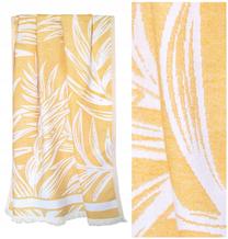 Paplūdimio rankšluostis RPS-20, baltas/geltonas, 180 cm x 90 cm