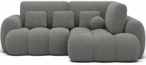 Kampinė sofa - lova Cozion Royal 04, pilka sp., dešininė, 165 x 267 cm x 105 cm