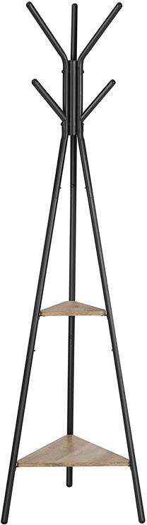 Вешалка для одежды Songmics Coat Rack, 179 см, коричневый цв./черный цв.