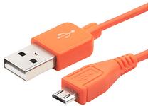 Laidas 4World, Micro USB/USB, oranžinė sp.