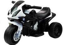 Bērnu elektriskais motocikls Lean Cars BMW S1000RR, balta krās./melna krās.