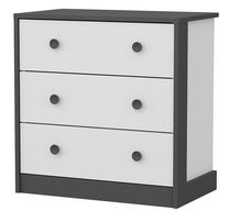 Komoda Kalune Design Life 382NRC1602, antracito sp./balta sp., 74 cm x 72 cm x 42 cm