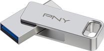 USB atmintinė PNY Pendrive, sidabro sp., 128 GB