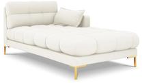 Sofa Micadoni Home Mamaia Chaise Longue, šviesiai ruda sp., dešininė, 185 x 102 cm x 75 cm