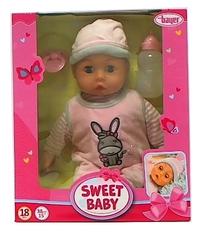 Кукла пупс Bayer Sweet Baby 93800AQ, 38 см, розовый цв.