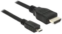 Laidas Delock HDMI 19 pin male, Micro USB 3.0 B male, 1 m, juoda sp.