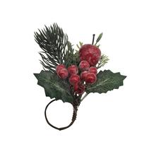 Dirbtinė šakelė Christmas Touch, raudona sp./žalia sp., 15 cm