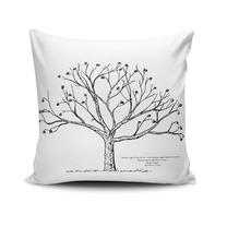 Dekoratyvinės pagalvėlės užvalkalas Mioli Decor NKLF-269, balta sp./juoda sp., 43 cm x 43 cm