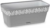 Gėlių lovelis Stefanplast Gaia 88701, plastikinis, 30 cm x 13 cm, pilka sp.