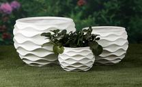 Puķu pods WXP1044 A, keramika, Ø 30.5 cm, balta krās.