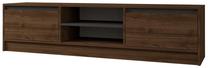 Prekė su pažeista pakuote. TV staliukas Kalune Design Olca, antracito sp./riešuto sp., 180 cm x 40 cm x 45 cm