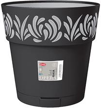 Gėlių vazonas Stefanplast Gaia 88603, plastikinis, Ø 30 cm, juoda sp.