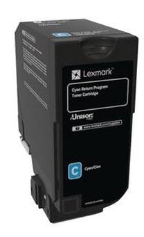 Tonerių kasetė Lexmark 74C20C0, žalsvai mėlyna (cyan) sp.