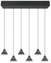 Valgusti lagi Trio Romeo, LED, 2300 - 4000 °K, 6 x 7 W, must v. / must v.