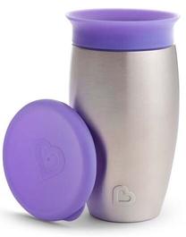 Vaikiškas puodelis Munchkin Sippy Miracle 360, 296 ml, 1 m., plastikas/nerūdijantysis plienas, violetinė sp.