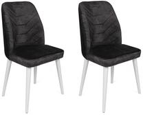 Kėdžių rinkinys Kalune Design Dallas 587 V2 974NMB1666, matinė, antracito sp./balta sp., 49 cm x 50 cm x 90 cm, 2 vnt.