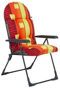 Lauko kėdė Patio Samar Hoch C025-13BB, raudona sp./geltona sp./oranžinė sp., 70 cm x 59 cm x 104 cm