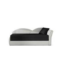 Sofa Aga Alova 04, Alova Pdp, juoda sp., dešininė, 218 x 80 cm x 77 cm