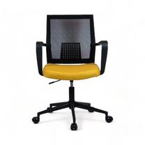 Darba krēsls Kalune Design Mesh, 63 x 60 x 90 cm, dzeltena krās.