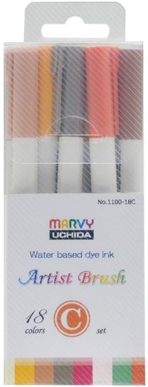 Flomasteriai Marvy Artist Brush, vienpusiai, 18 vnt.