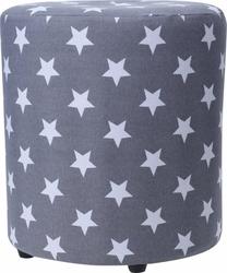 Pufas Home Styling Collection Stars, balta sp./pilka sp., 30 cm x 30 cm x 32 cm