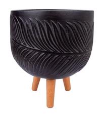 Gėlių vazonas Home4you Flowerpot Palm-3 88056, molis, 23 cm x 23 cm, Ø 23 cm, ruda sp.