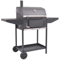 Grils VLX BBQ Charcoal Smoker, melna krās., 64 cm