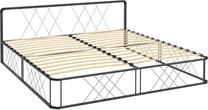 Lova dvigulė VLX Metal 284599, 180 x 200 cm, pilka sp., be čiužinio, su grotelėmis
