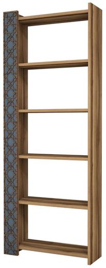 Pastatoma lentyna Kalune Design City 845HCT3607, mėlyna sp./riešuto sp., 170 cm x 64.6 cm x 24.2 cm