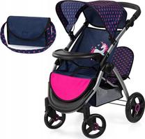 Коляска для кукол Bayer Twin 39454AA, синий цв./розовый цв.