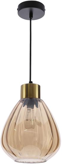 Lampa griesti Candellux Lighting Monte 31-56054, E27, 1 x 40 W, dzintara krās. / melna krās.