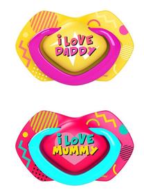 Čiulptukas Canpol Babies Neon Love, 0 mėn.