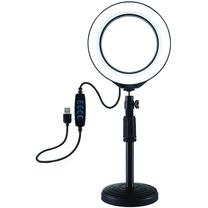Gredzenveida lampa Puluz PU392, melna krās.