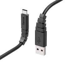 Laidas Hama Cable, USB Type C/USB 2.0 Type A/USB Type-C male, juoda sp.