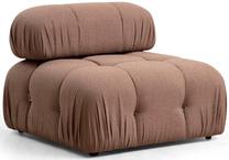 Krėslas Hanah Home Bubble O1 Bouclette, ruda sp., 95 cm x 95 cm x 75 cm