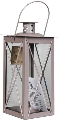 Žvakidė Polar Lanterns, stiklas/metalas, 19 cm, skaidri sp./pilka sp.