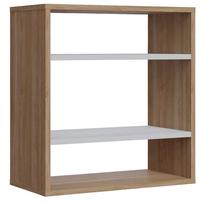 Žurnalinis staliukas Kalune Design Harpet, ąžuolo sp./balta sp., 29.6 cm x 59.6 cm x 63.2 cm