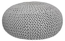 Pufas LABEL51 Knitted 432808, šviesiai pilka sp., 70 cm x 70 cm x 35 cm