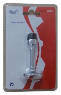 Durų atrama James Hardware DS011CC, 7.7 cm, Ø 3.6 cm, plastikas/guma/plienas, chromo sp.