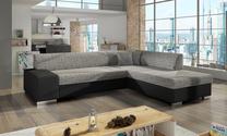 Kampinė sofa Porto Berlin 01, Soft 11, pilka sp., dešininė, 217 x 278 cm x 74 cm