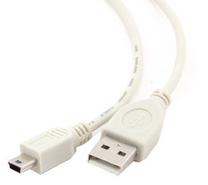 Adapteris Gembird AM-BM5P USB 2.0 male, Mini USB, 1.8 m, balta sp.