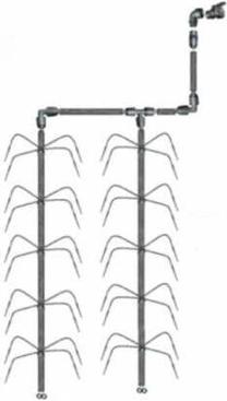 Laistymo sistema Klasika Spider 4, plastikas/metalas