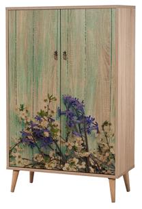 Spintelė Kalune Design Multibox 727, ruda sp./įvairių spalvų, 80 cm x 36 cm x 127 cm