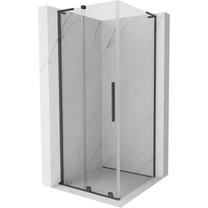 Dušo kabina Mexen Velar L 871-110-110-03-66, kvadratinė, be padėklo, 110 cm x 110 cm x 200 cm, brushed gun gray sp./skaidrus