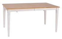 Stalas išskleidžiamas MN, ąžuolo sp./balta sp., 200 cm x 90 cm x 75 cm