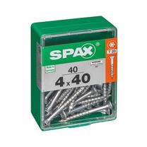 Koka skrūve, universāls Spax T20, 4 x 40 mm, balta krās., 40 gab.